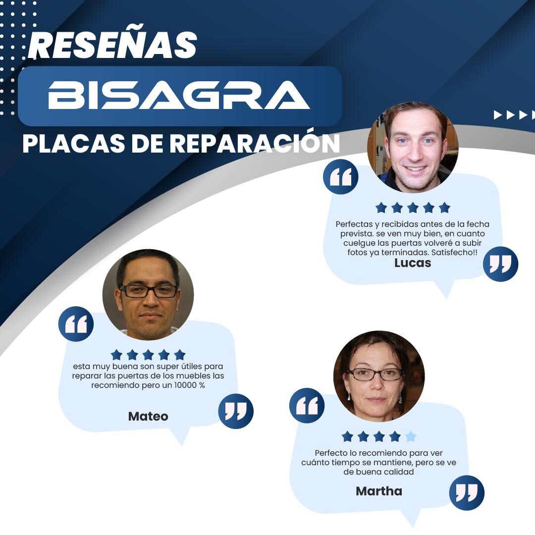 PLACAS DE REPARACIÓN DE ALTA RESISTENCIA | BISAGRA™