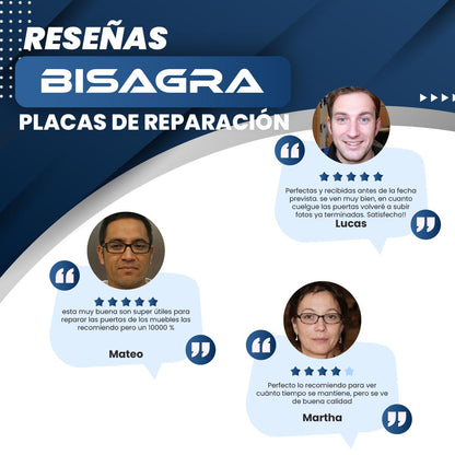 PLACAS DE REPARACIÓN DE ALTA RESISTENCIA | BISAGRA™