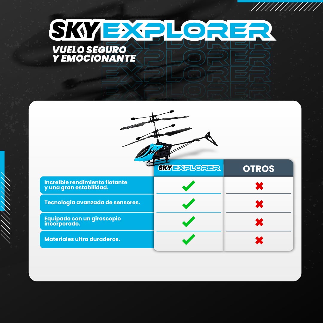 HELICOPTERO FLOTADOR | SKY EXPLORER™