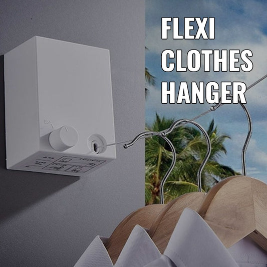 COLGADOR DE ROPA RETRÁCTIL DE PARED - FLEXI CLOTHE HANGER™