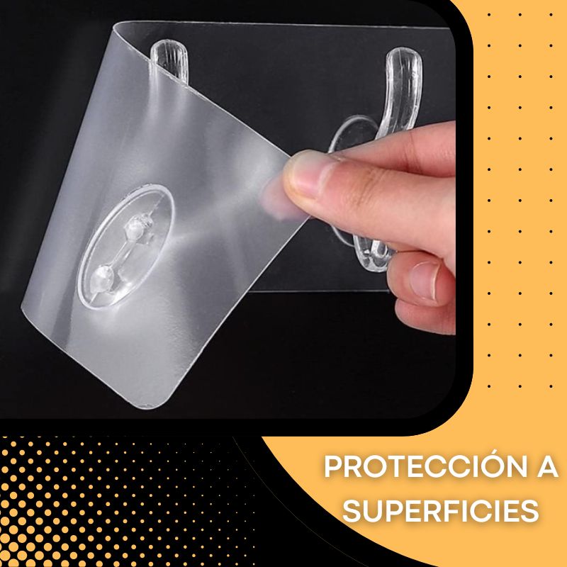 GANCHOS ADHESIVOS TRANSPARENTES - EASY HOOKS