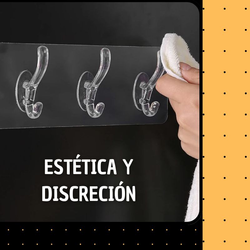 GANCHOS ADHESIVOS TRANSPARENTES - EASY HOOKS