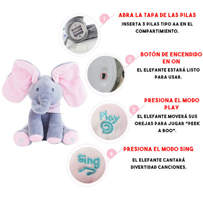 Elefante Trompita™ Peluche elefante que canta y habla